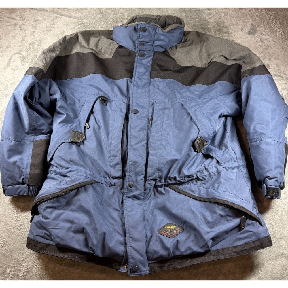 Cabela's Dry Plus Waterproof Breathable‎ Parka Jacket 2XL Blue Gray